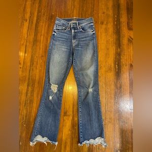 Mother Denim Insider Crop Step Chew size 24 EUC dancing on coals